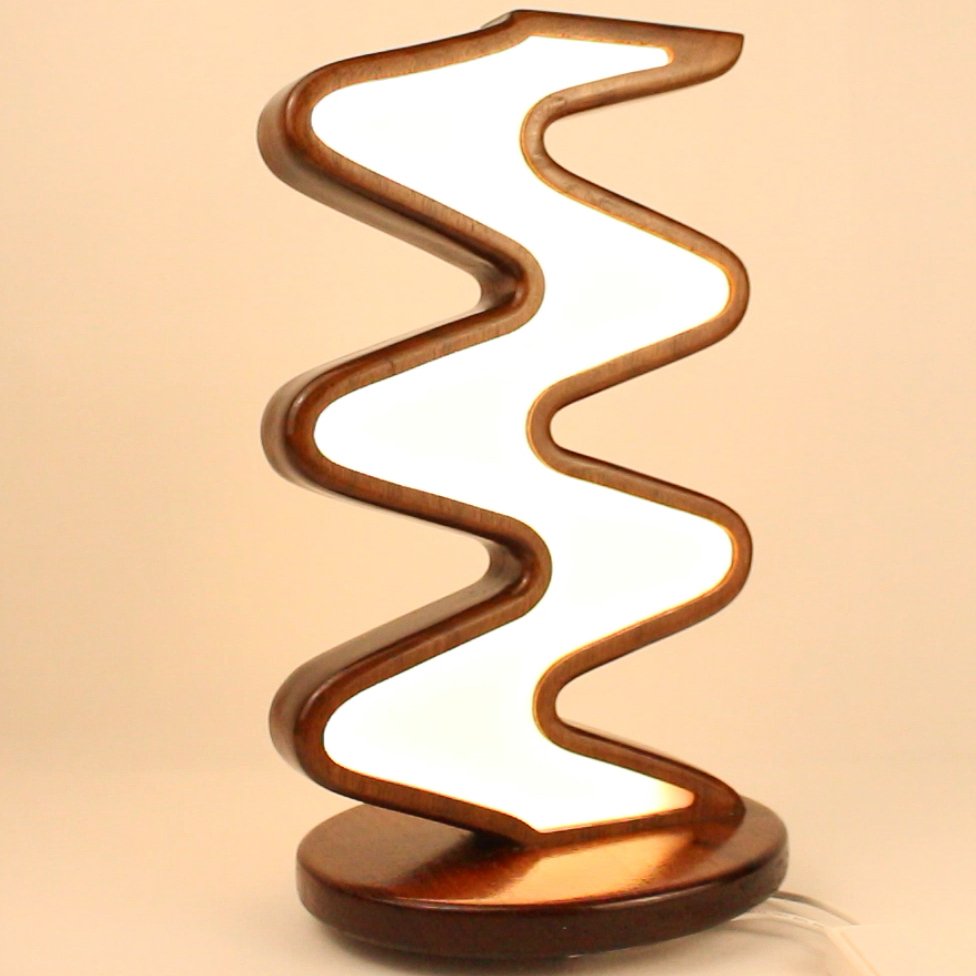 Waves 1.0 – Walnut Smart Lamp #4